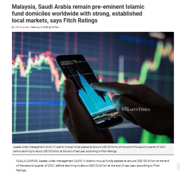 «فيتش»: السعودية وماليزيا على قائمة أبرز صناديق الاستثمار الإسلامية