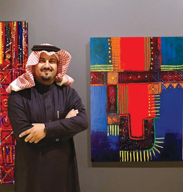 80 عملا فنيا في معرض «تجريدي» لفهد الكردشي