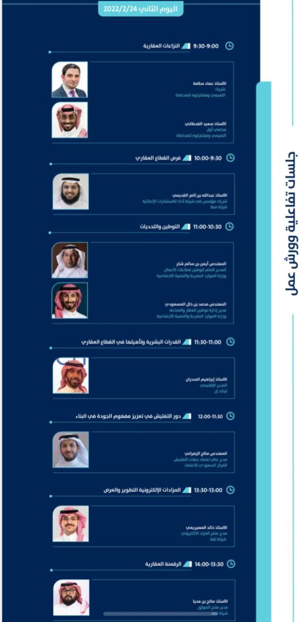 عبر 30 محتدثاً اليوم.. «مستقبل العقار» يواصل جلساته