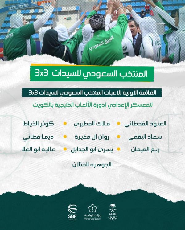 10 لاعبات في قائمة أخضر السيدات للسلة