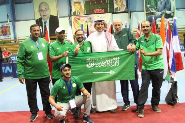 المنتخب السعودي البارالمبي لكرة الطاولة يتوج بفضية بطولة الأردن