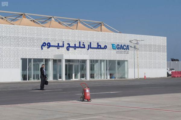 إطلاق رحلات دولية منتظمة من مطار خليج نيوم