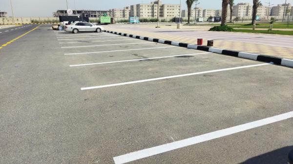 تخطيط وطلاء شوارع وأرصفة الجبيل