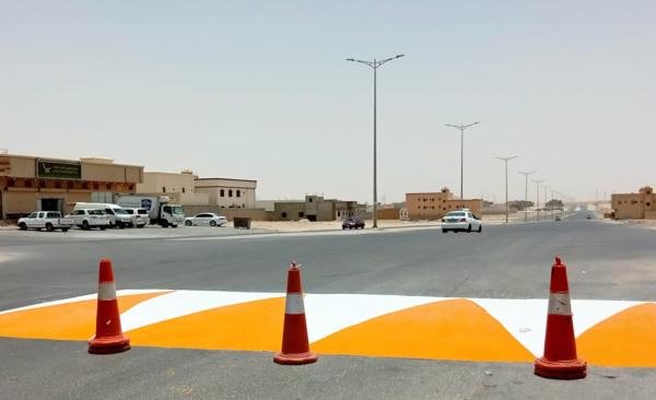 تطوير المطبات الصناعية بشوارع النعيرية