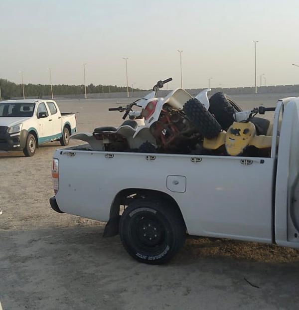 حجز 3 دراجات برية بشاطئ العزيزية