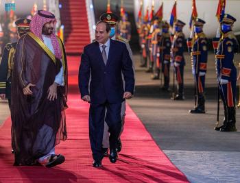 سمو الأمير محمد بن سلمان ولي العهد يصل مصر والرئيس عبدالفتاح السيسي في استقباله- واس