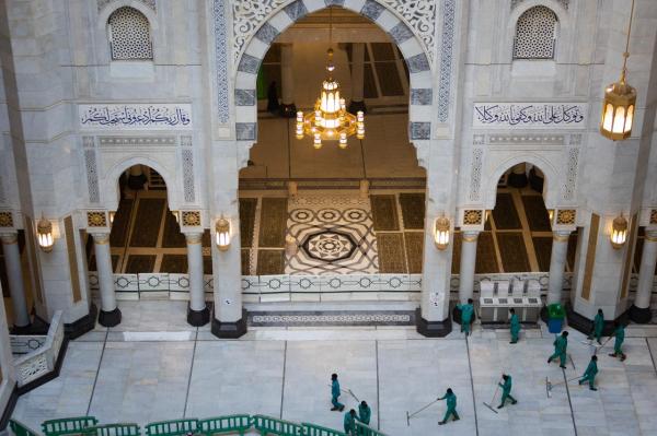 تجهيز التوسعة الثالثة بالحرم لاستقبال ضيوف الرحمن