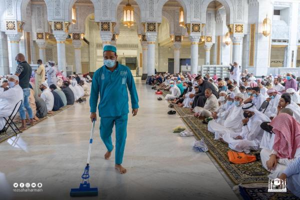 تجهيز التوسعة الثالثة بالحرم لاستقبال ضيوف الرحمن