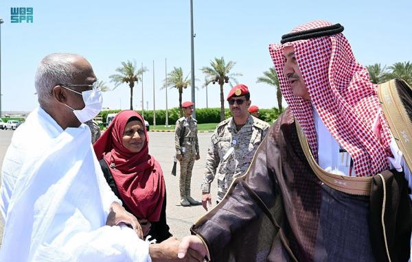 رئيس المالديف يغادر المدينة المنورة