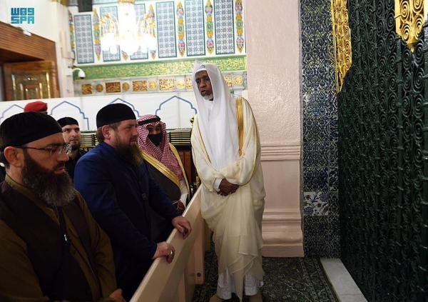الرئيس الشيشاني يزور المسجد النبوي