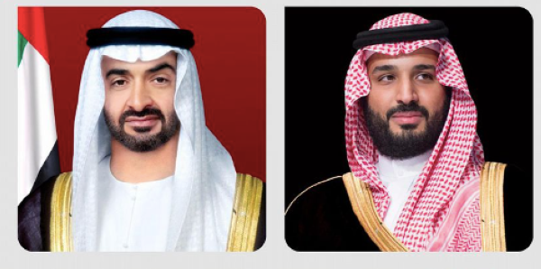 ولي العهد ورئيس الإمارات يتبادلان التهاني هاتفيًا بعيد الأضحى