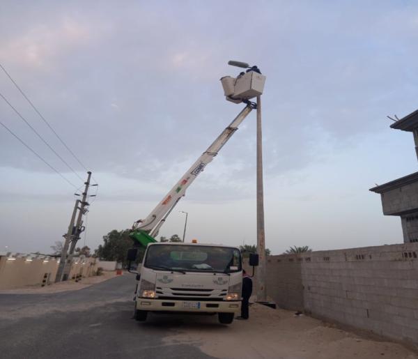 تكثيف أعمال الإنارة بالأحياء السكنية