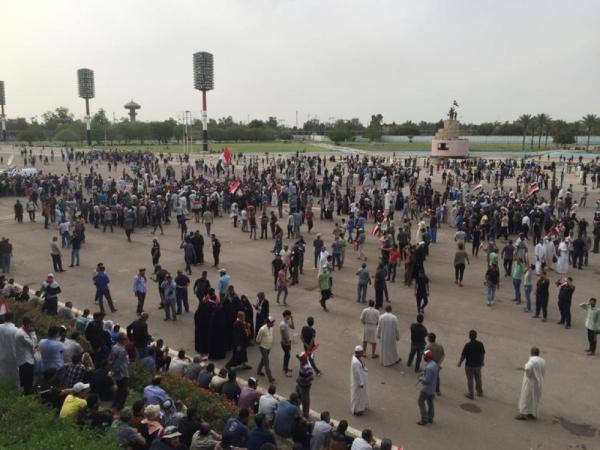 احتجاجات عراقية سابقة في المنقطة الخضراء - رويترز