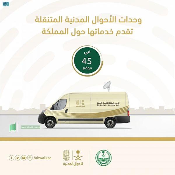 الأحوال المدنية المتنقلة.. الخدمة وأنت بمنزلك
