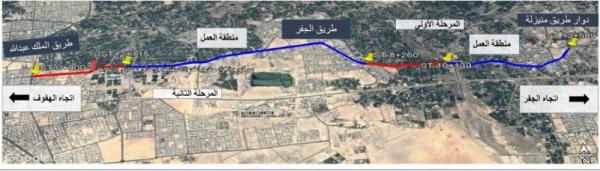 بطول 10 كم.. بدء إصلاح طريق «الجفر»