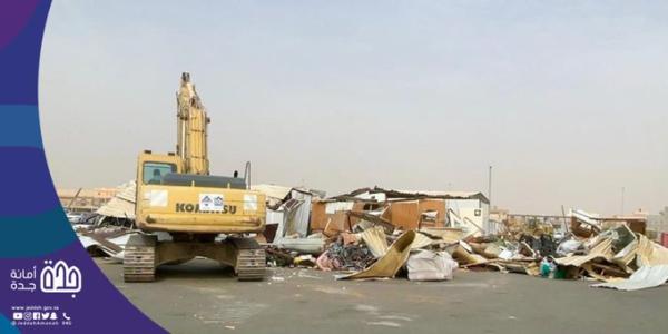إزالة تعديات على أراضٍ حكومية بمساحة مليون متر مربع بجدة