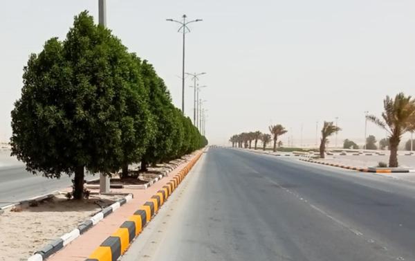 طلاء أرصفة وأكتاف الطرق بالنعيرية