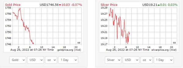 انخفاض أسعار الذهب والفضة عالميا - goldprice
