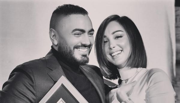 بسمة بوسيل وزوجها تامر حسني - مشاع إبداعي