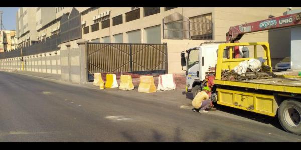 بالصور.. إغلاق جزئي لطريق «أحد» بالقطيف