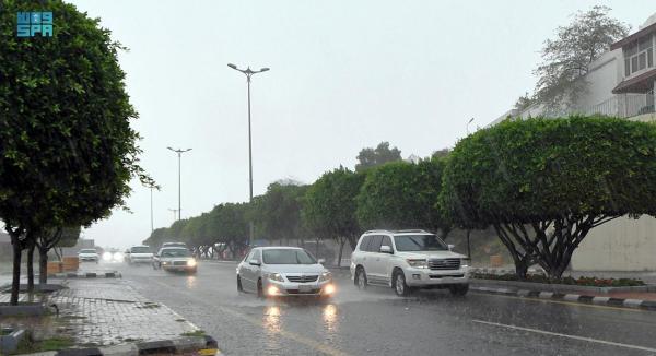 أمطار رعدية على عسير