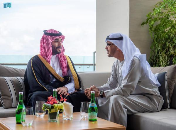 على هامش انعقاد قمة مجموعة العشرين.. ولي العهد يلتقي رئيس دولة الإمارات