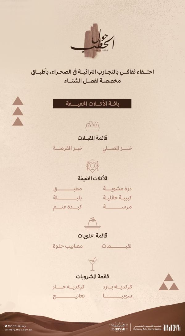 فعالية حول الحطب تقدم تجربة متنوعة في المأكولات السعودية - حساب هيئة فنون الطهي بتويتر