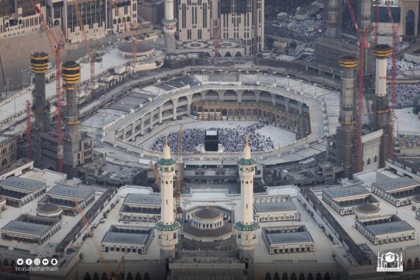 توسعة الحرم المكي الشريف مستمرة لاستيعاب الزوار - رئاسة الحرمين على تويتر