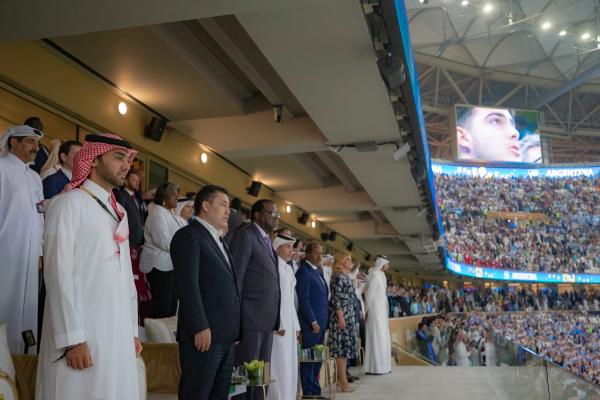 وزير الرياضة يحضر نهائي كأس العالم قطر 2022