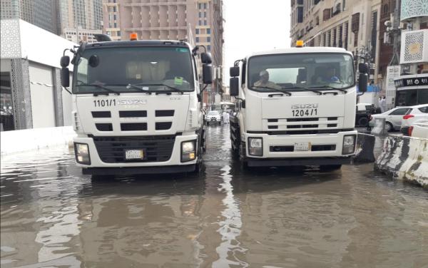 2500 معدة لمباشرة آثار الأمطار في مكة المكرمة