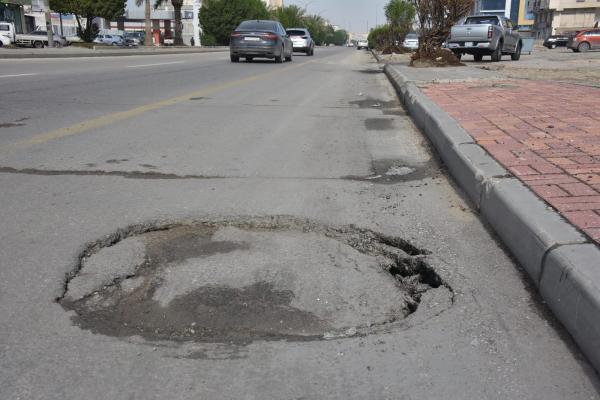 هبوط بالأسفلت بسبب الصيانة العشوائية - اليوم