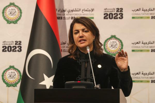 نجلاء المنقوش في اجتماع طرابلس- اليوم
