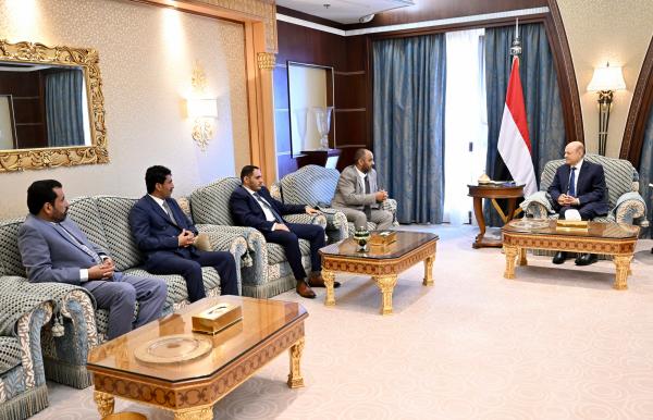 العليمي يلتقي برئيس الفريق الحكومي المعني بملف المحتجزين - اليوم