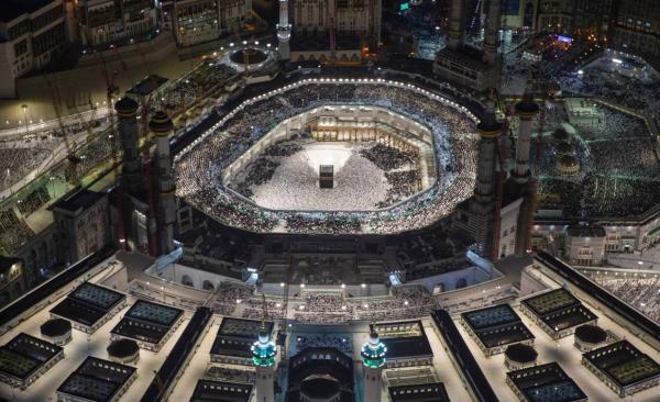 صور جوية للأجواء الإيمانية والروحانية بالمسجد الحرام 
