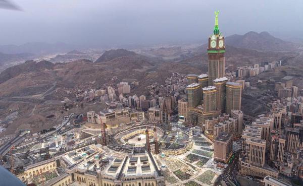 صور جوية للأجواء الإيمانية والروحانية بالمسجد الحرام 
