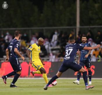 جانب من مباراة سابقة بين الفيحاء والنصر