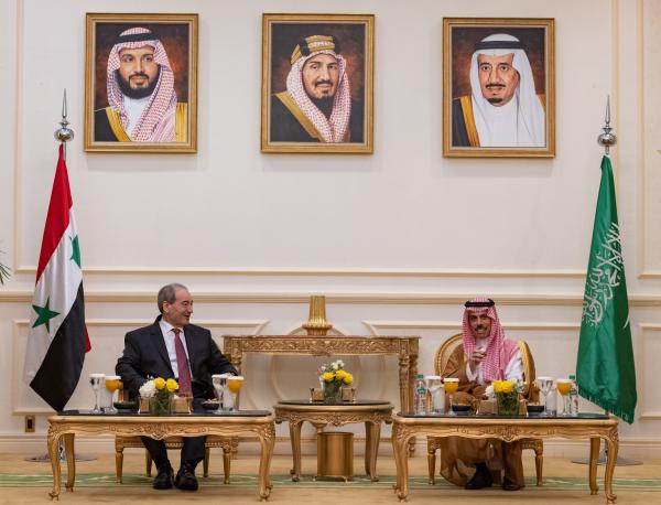 وزير خارجية الجمهورية العربية السورية الدكتور فيصل المقداد في أثناء زيارته المملكة - واس