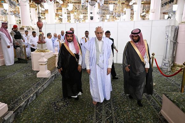 الرئيس الموريتاني يزور المسجد النبوي