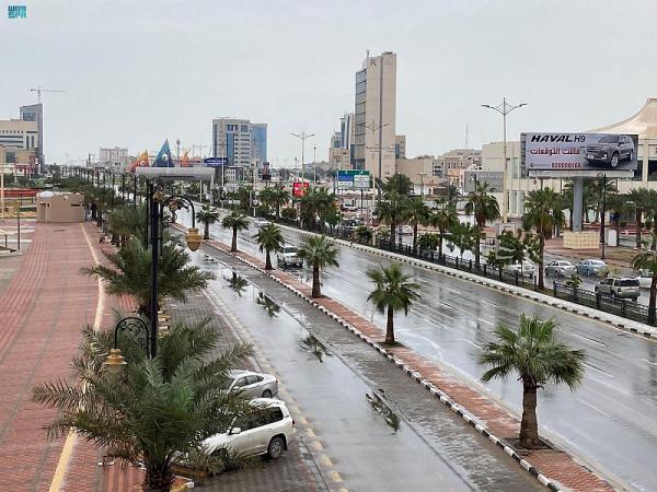 أمطار خفيفة إلى متوسطة على منطقة المدينة المنورة