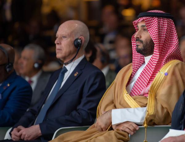 ولي العهد خلال في فعاليات قمة «من أجل ميثاق مالي عالمي جديد»- واس