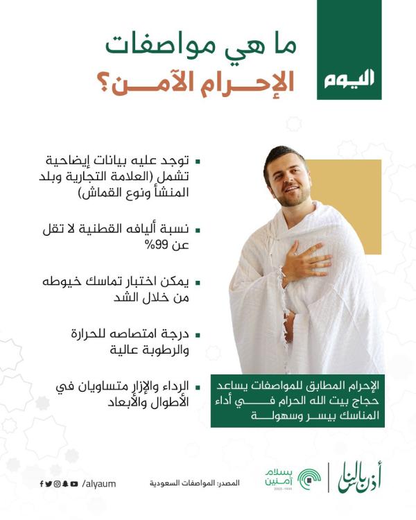 ماهي مواصفات الإحرام الآمن