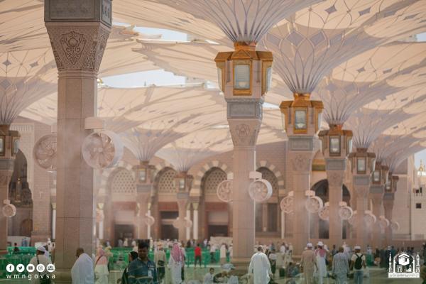 أهم الخدمات المقدمة لضيوف الرحمن للوقاية من حرارة الصيف