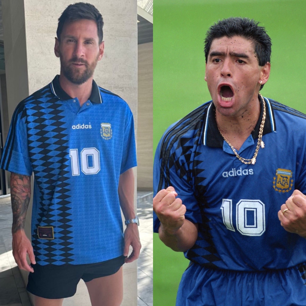 بقميص مارادونا.. هل يلمح ميسي للاعتزال الدولي
