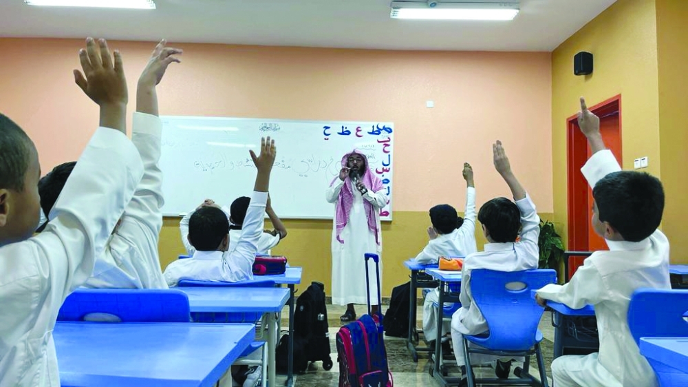 انتظام الطلبة في أول أيام الدراسة