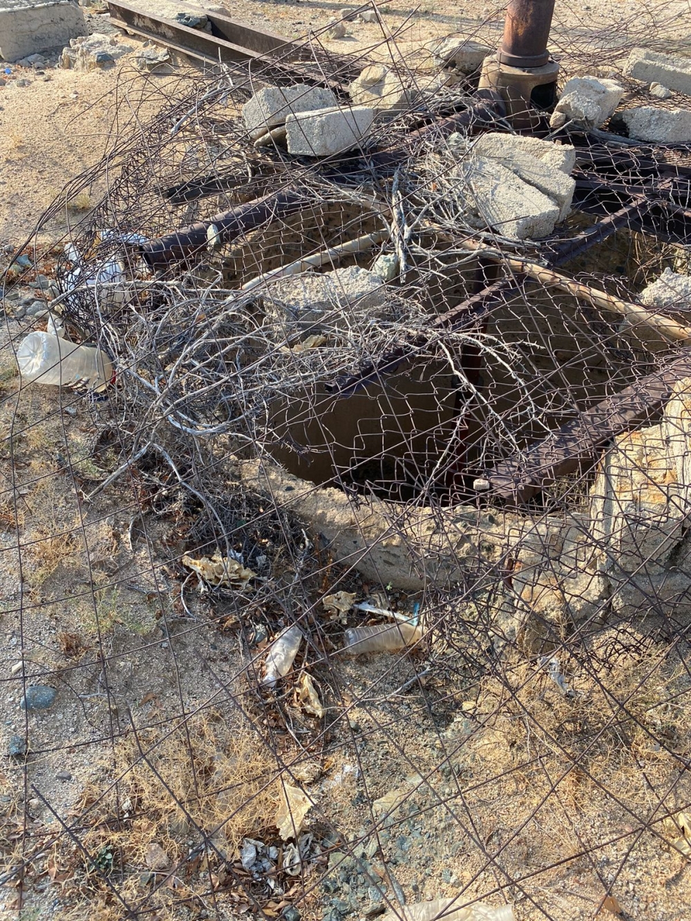 البئر قبل ردمه