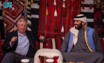 سمو ولي العهد يجتمع مع السيناتور الأمريكي ليندسي غراهام- واس