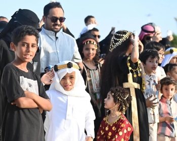 أهالي جازان يحتفون بيوم التأسيس في الواجهات البحرية- إكس أمانة جازان
