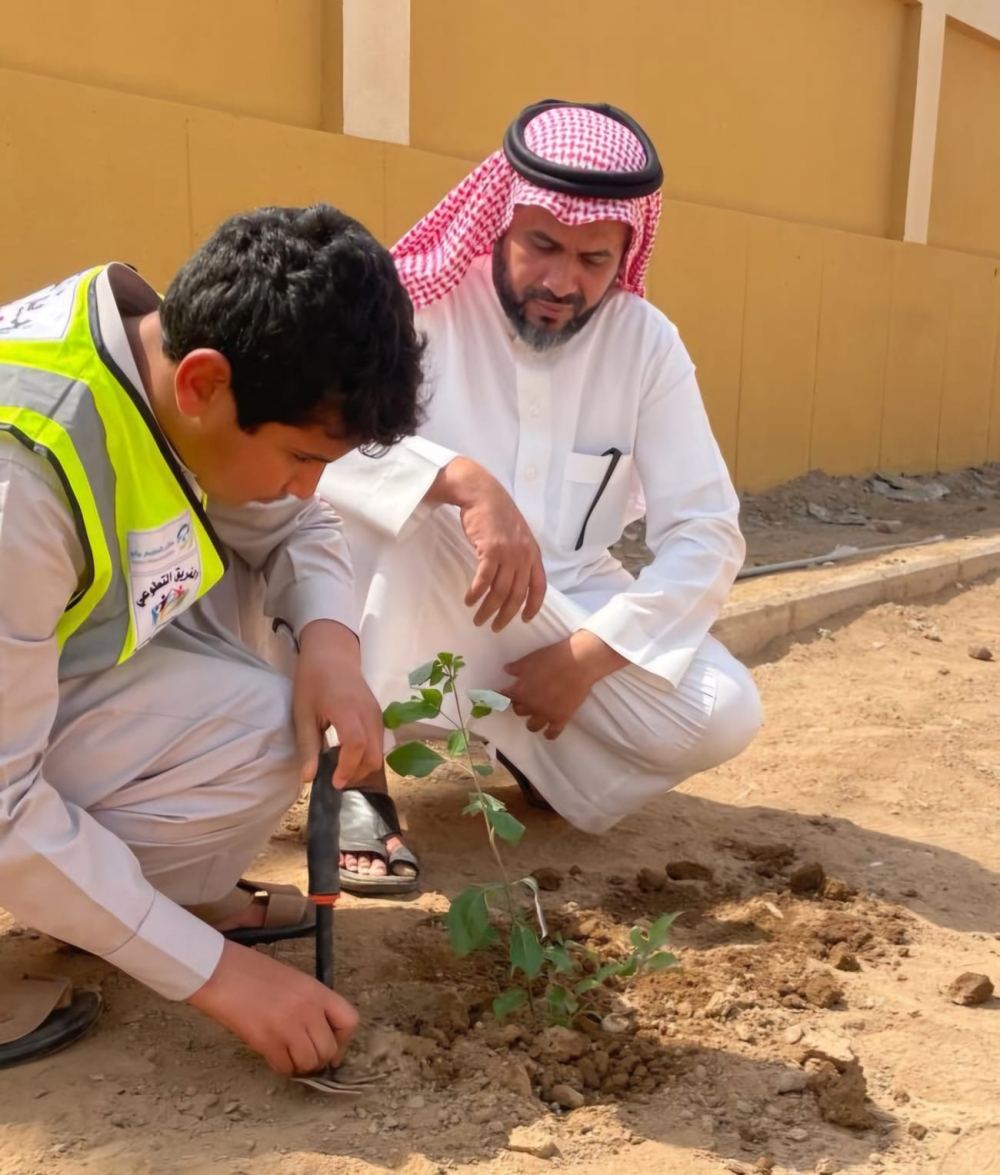 احد الطلاب خلال مشاركته