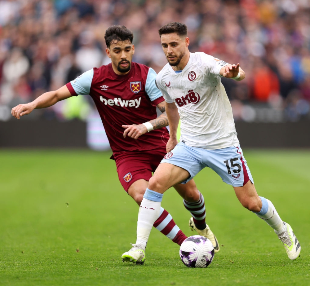 أستون فيلا يفرض التعادل على ويستهام بالدوري الإنجليزي