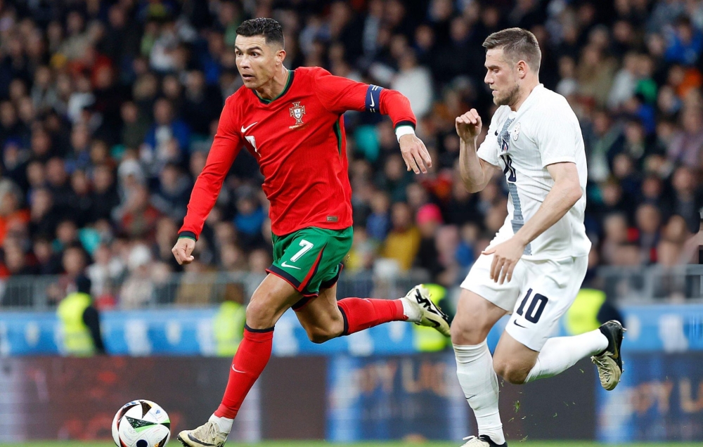 سلوفينيا تهزم البرتغال في حضور رونالدو